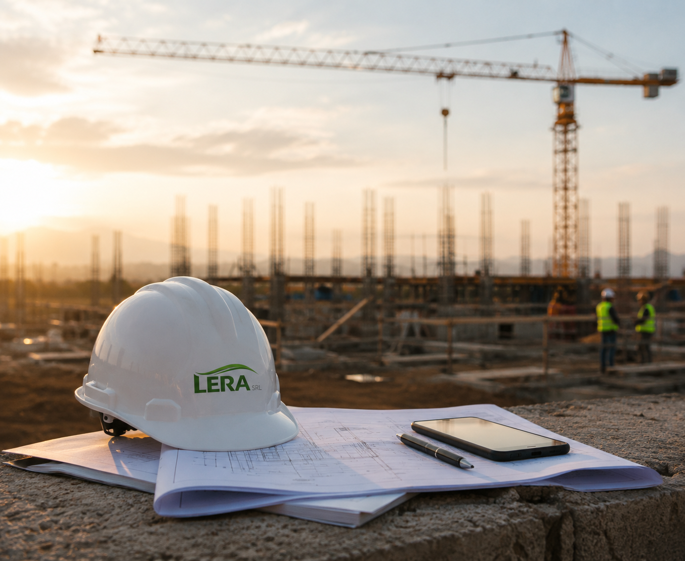 Casco LERA e documenti di cantiere